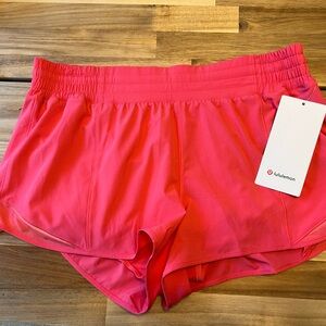 Lululemon Women's Hotty Hot High Rise 2.5” Lined Shorts New Glaze Pink